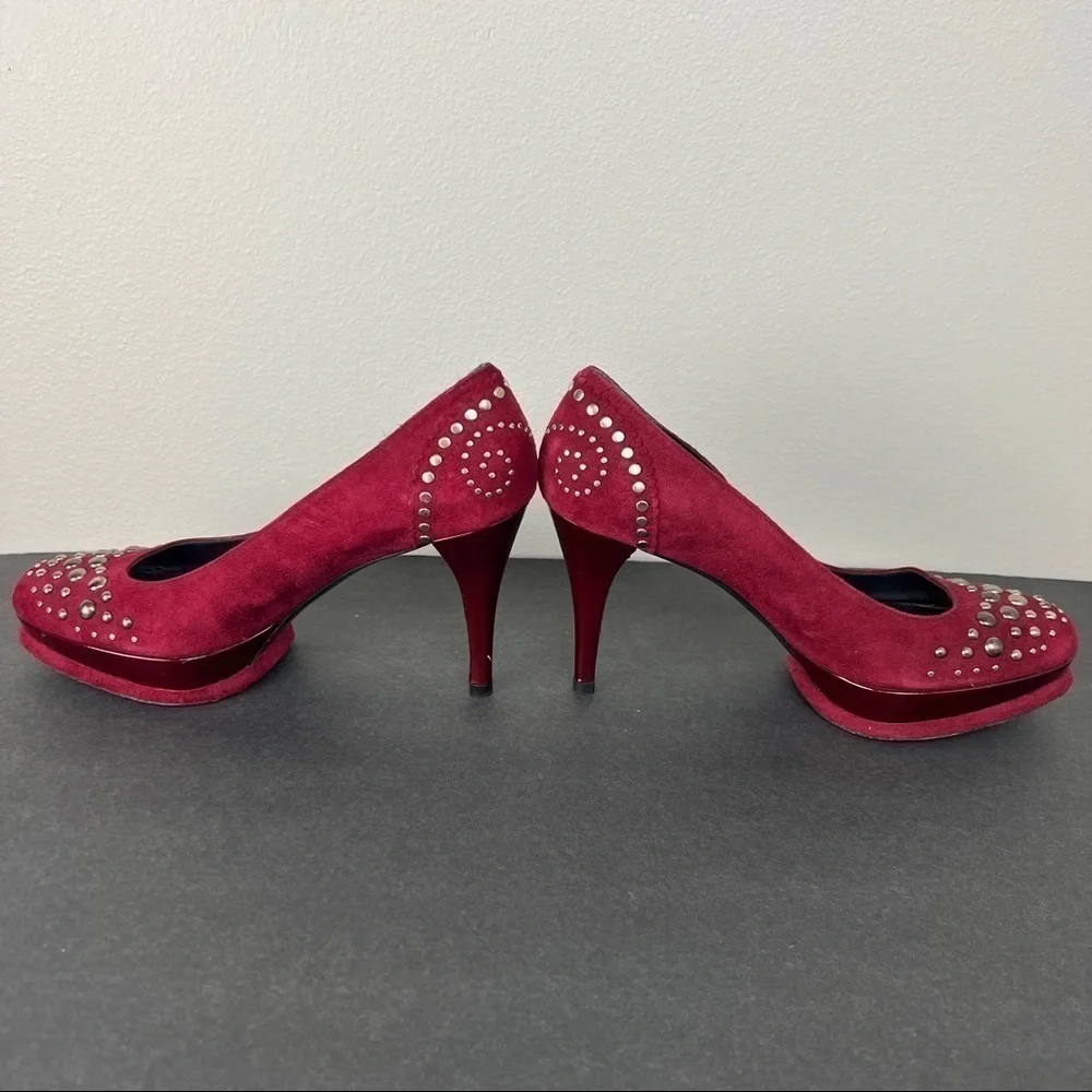 Stuart Weitzman Studded Leather Stiletto Heels